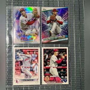 ⚾️ Shohei Ohtani #17 Dodgers MLB Baseball Trading Sports Cards, Set of 4 (Lot 2)